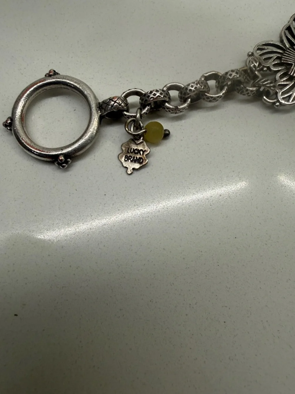 Lucky Brand Silver-Tone Butterfly & Floral Bracelet